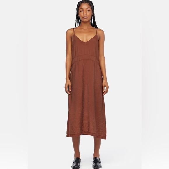 Anthropologie LACAUSA Alma Slip Dress in Chocolate Size XS NWT‎ - Picture 1 of 13